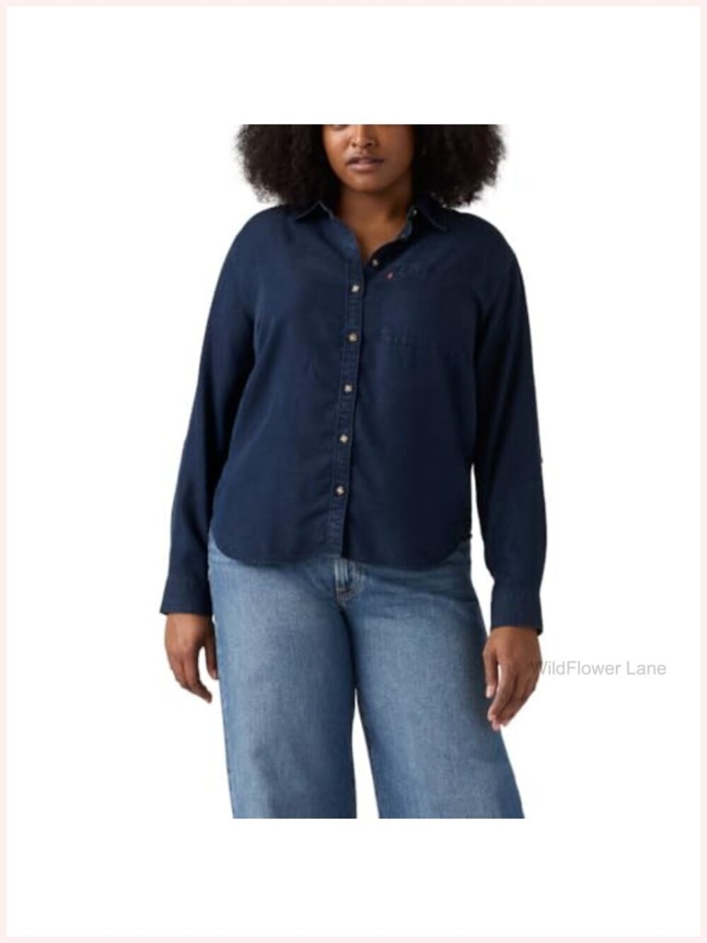 Levi's Darlene Utility Shirt Button-Down Blouse Long Sleeve Standard Fit